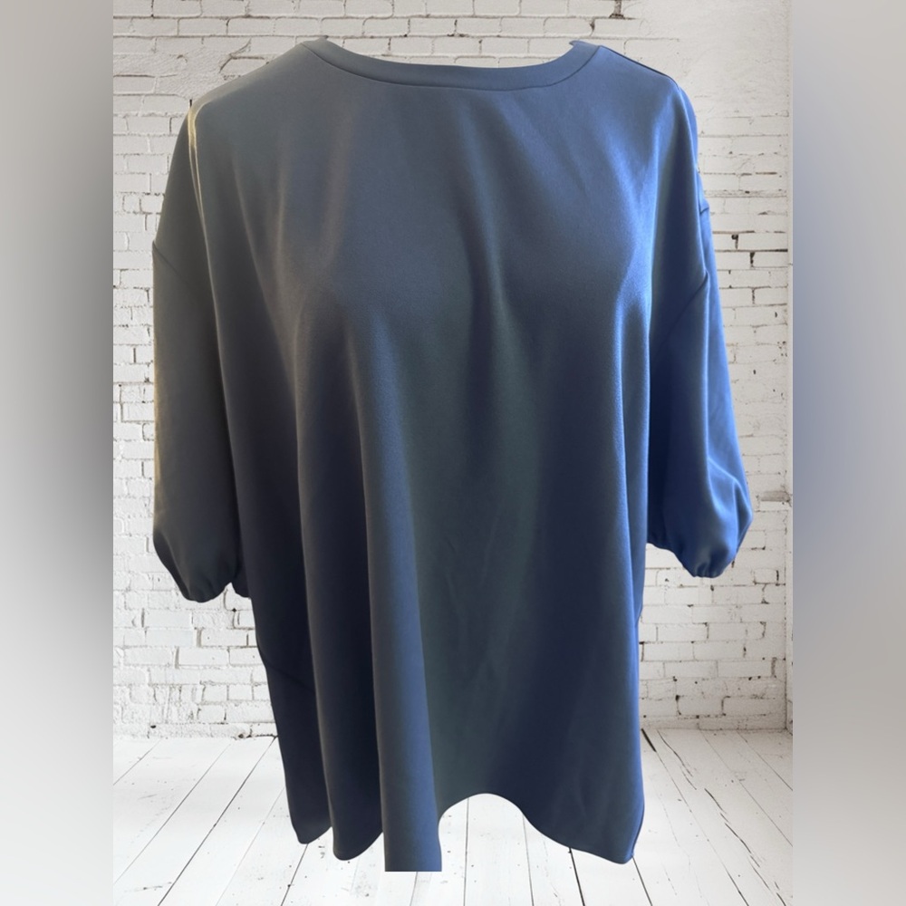 Nordstrom Rack Grey Folk Stone Top NWT | 2X Soft Neutral Cotton Blend Comfort